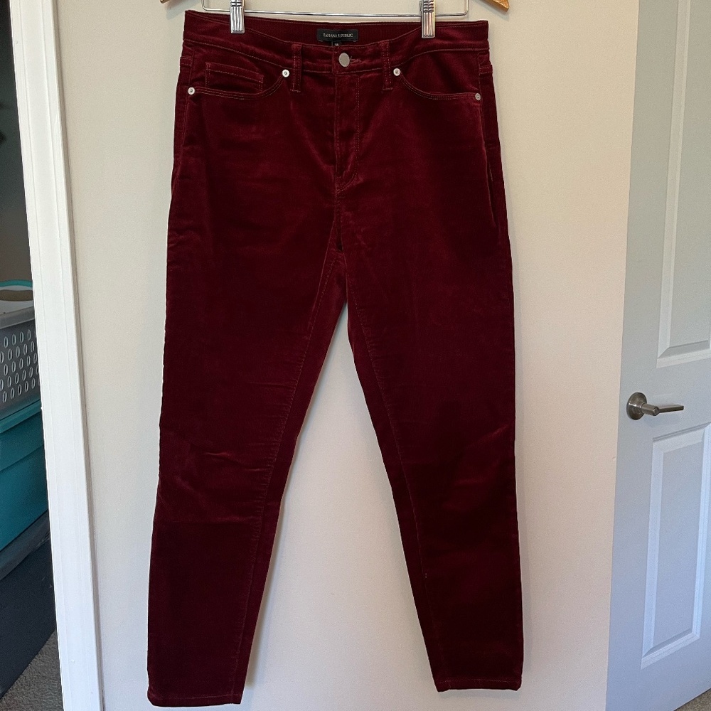Banana Republic "Skinny Jean" Red Corduroy Pant Size 30
